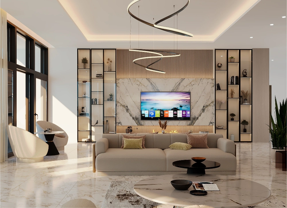 Elegant villa interior showcasing modern design and comfort