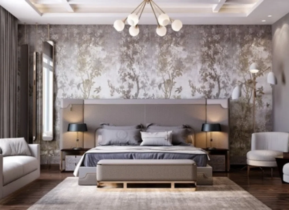 Elegant bedroom wallpapers Dubai