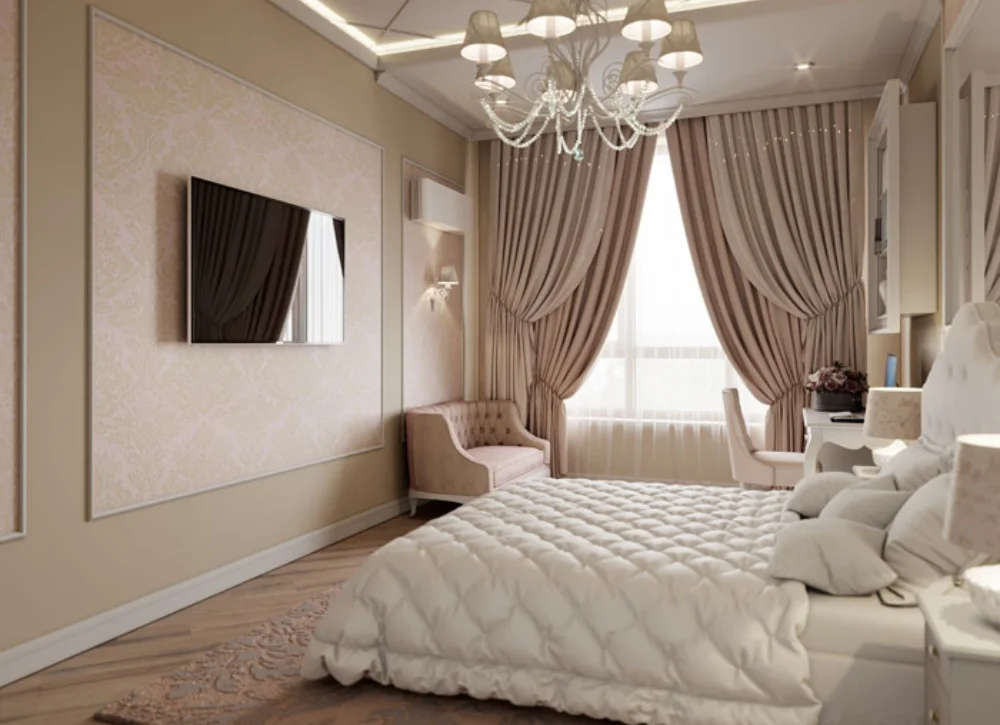 Stylish bedroom curtains Dubai