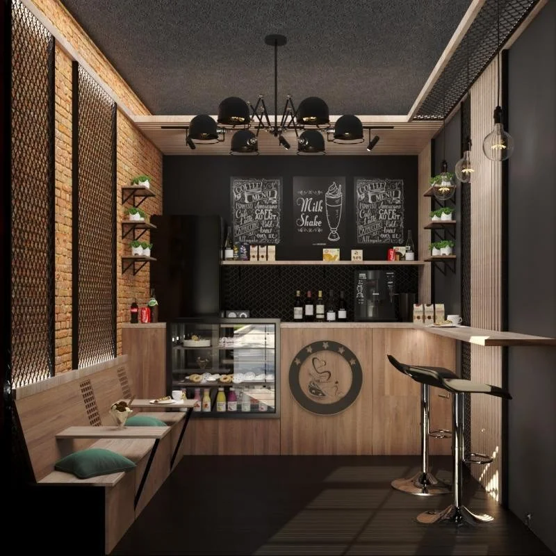 Modern coffee shop design Dubai