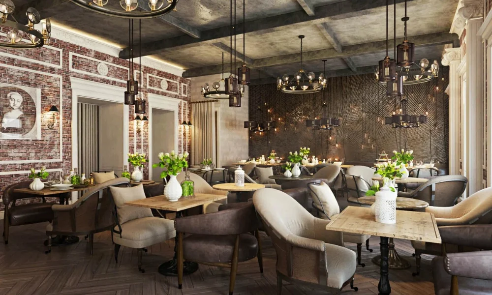 Commercial restaurant interior Dubai