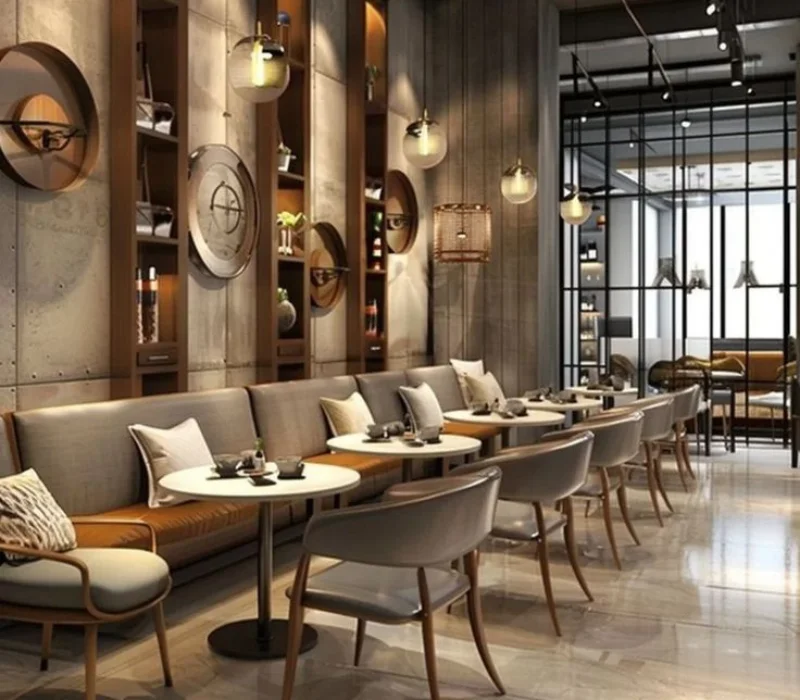 Contemporary restaurant interior Dubai