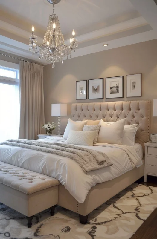 Elegant bedroom interior Dubai
