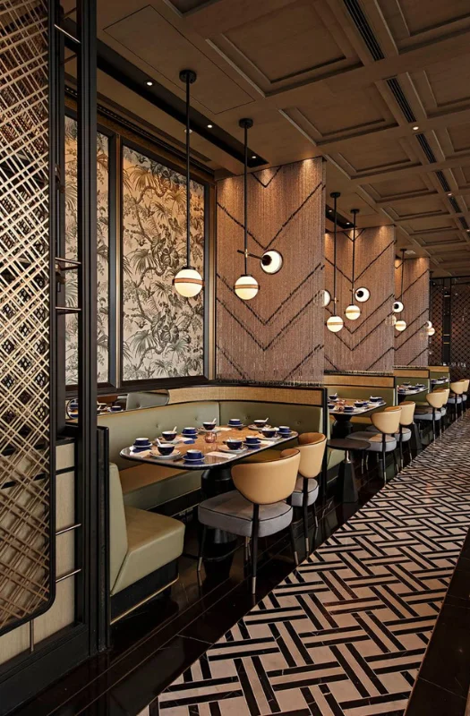 Elegant restaurant interior Dubai