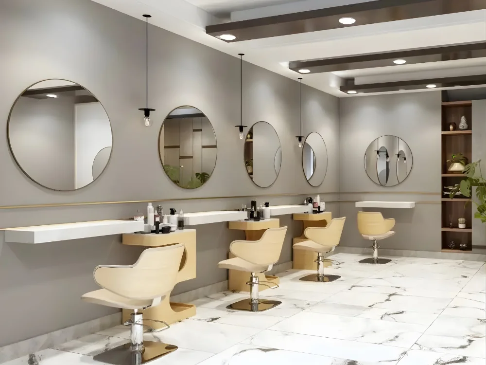 Stylish salon interior design Dubai