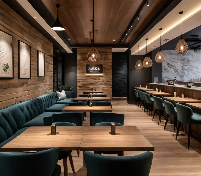 Stylish restaurant interior design Dubai