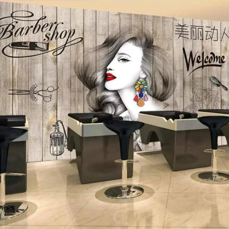 stylish wall decor design for beauty salon