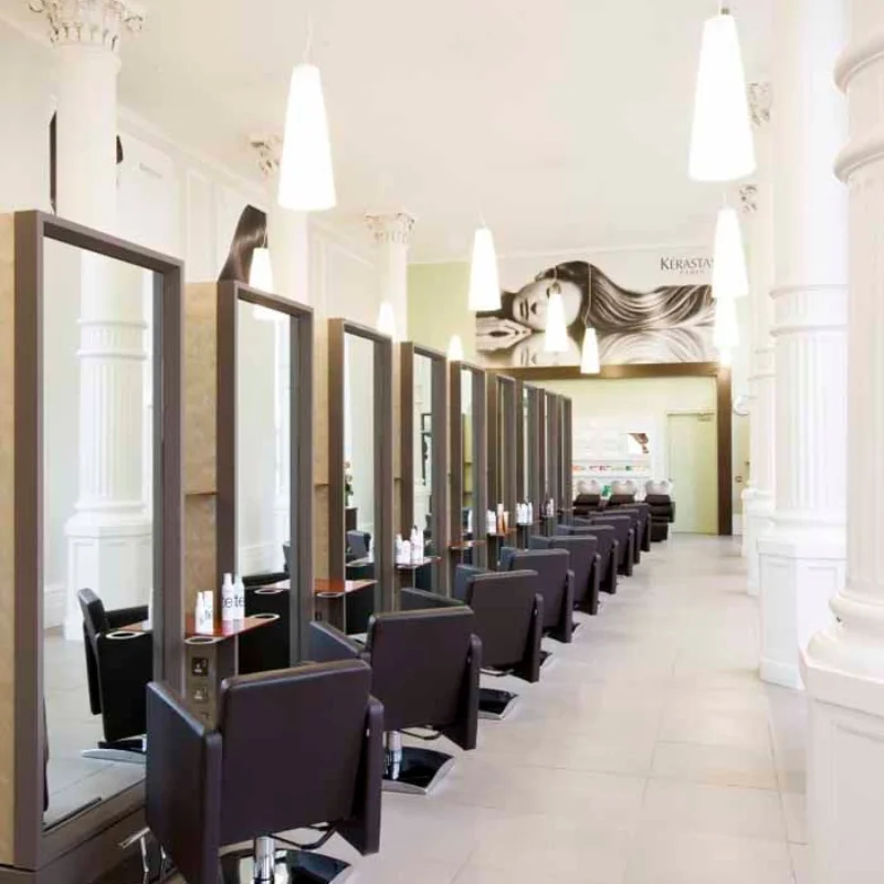 modern luxury flooring design for beauty salon