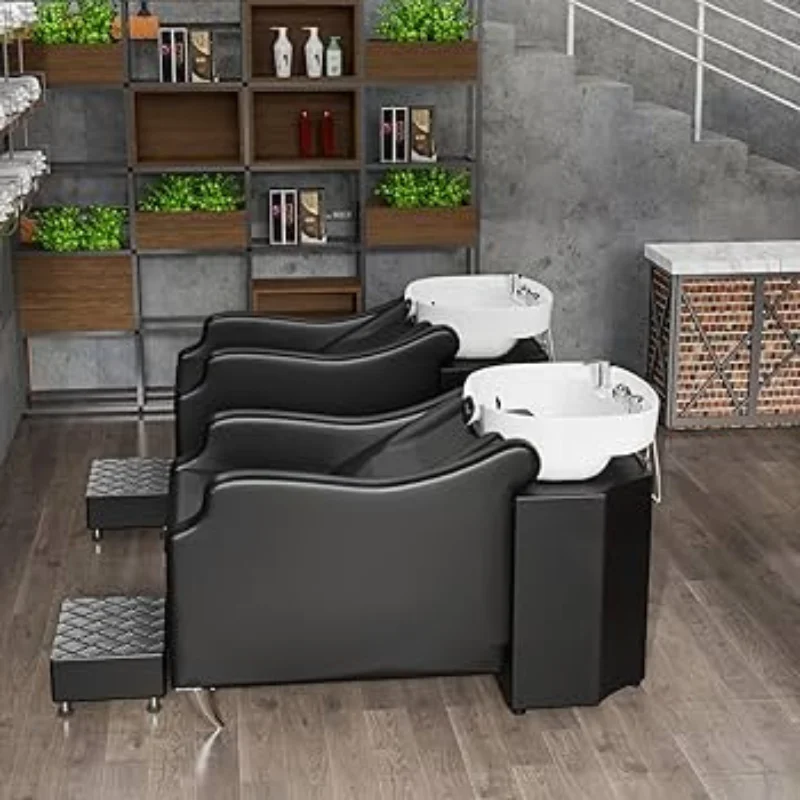 comfortable hair wash station in modern salon