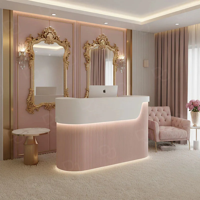 luxury reception desk for modern beauty salon
