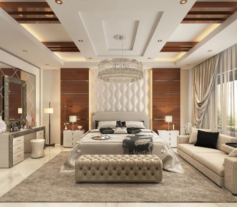Modern bedroom interior Dubai