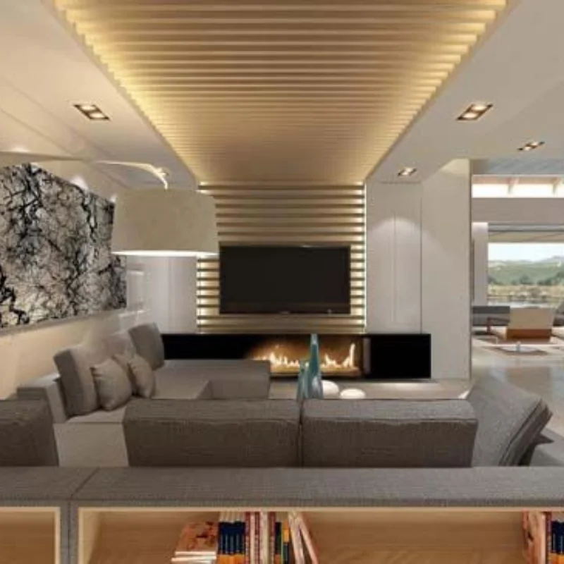 cozy TV lounge design