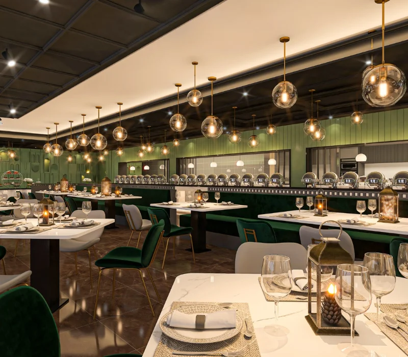 Trendy restaurant design Dubai
