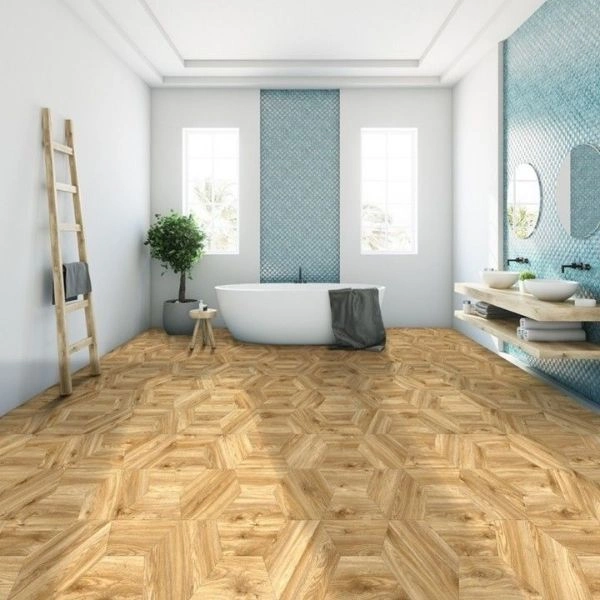 Waterproof anti-slip tiles for modern bathroom floors.