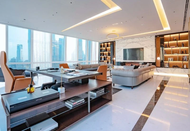 Premium Workspace with Burj View.