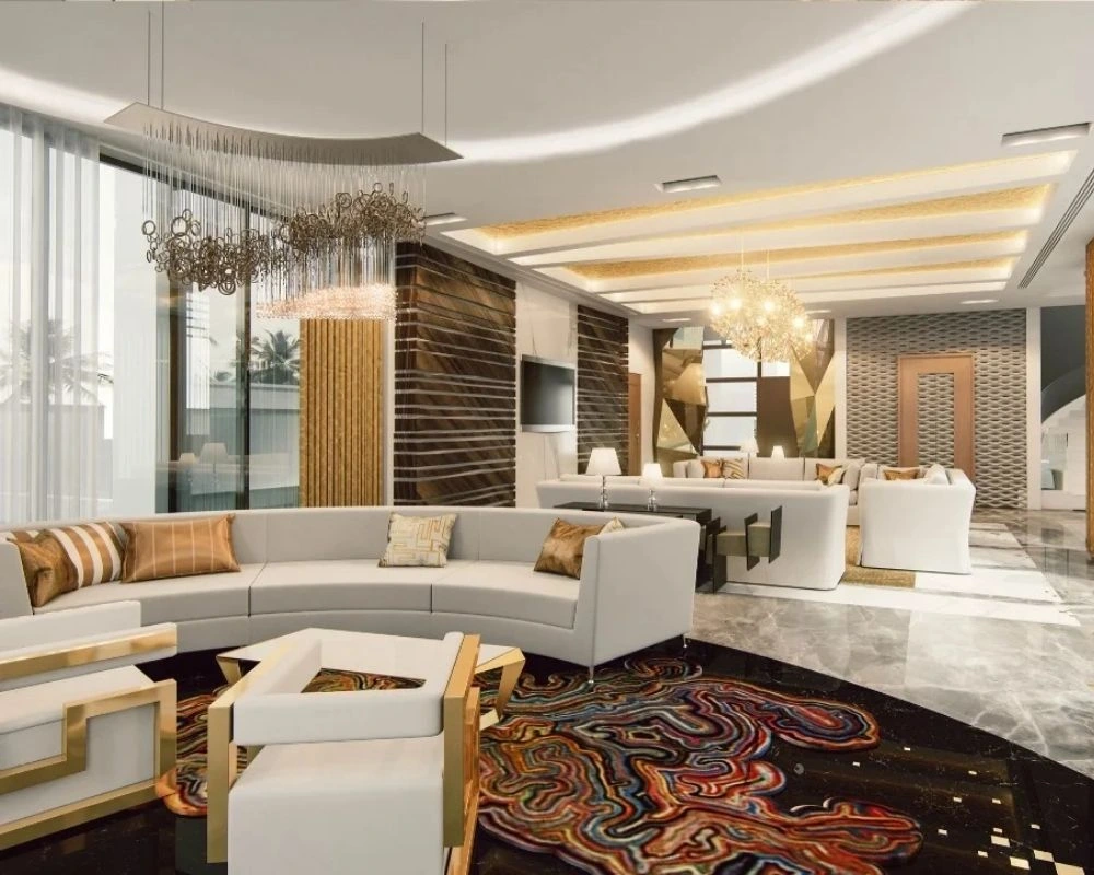 Modern furniture for luxury apartment renovation Dubai.