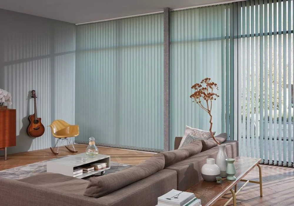 Functional vertical blinds for large windows in Dubai.