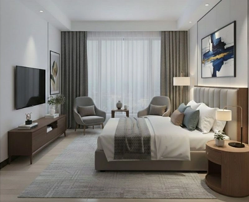 Modern Master Bedroom Custom Furniture Dubai