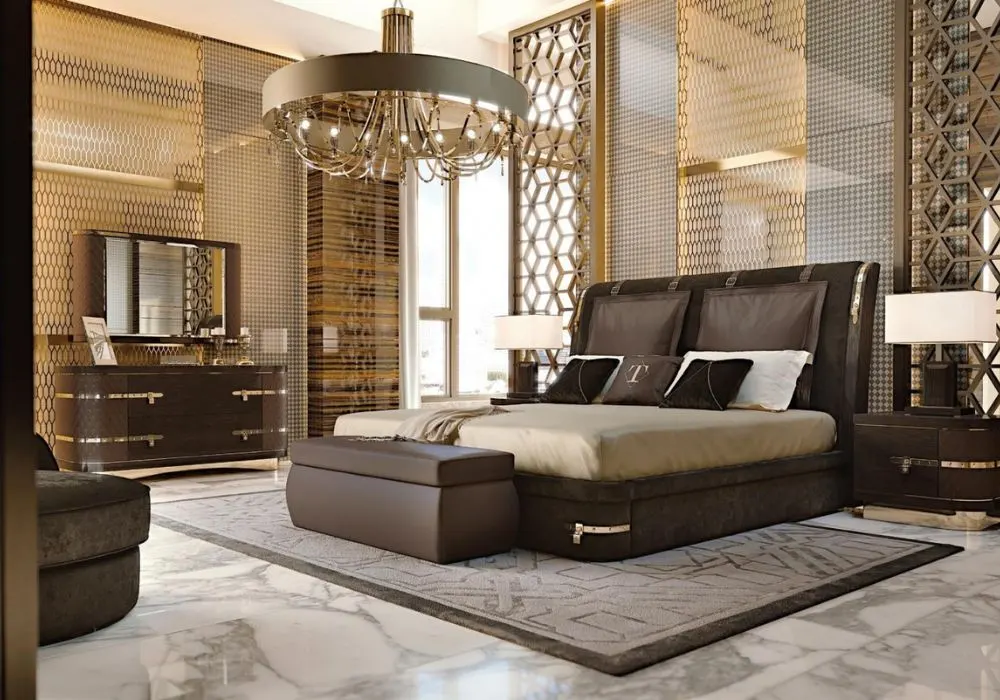 Elegant Custom Bed Design in Dubai.