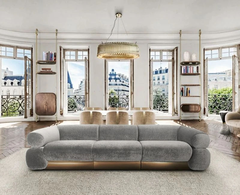 Luxury Grey Custom Sofa Design Dubai